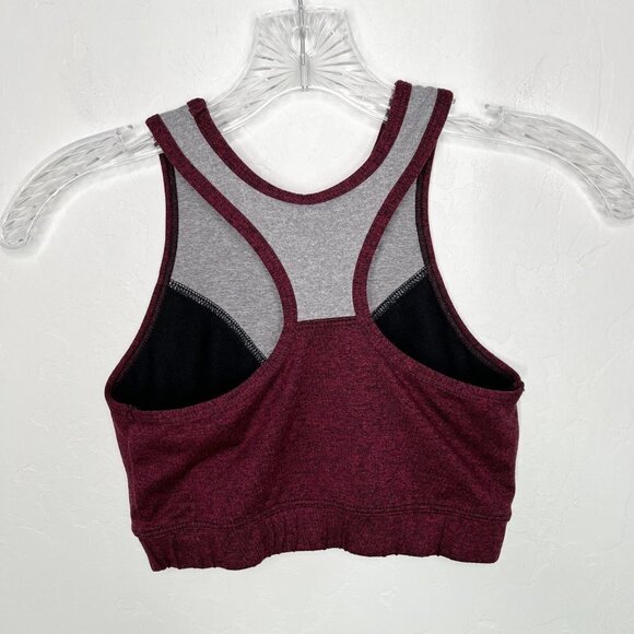 Onzie 2pc. Set High Neck Sports bra and Street leggings burgundy Gray Size S/M - Picture 6 of 12